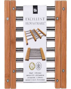 Stainless Steel Bamboo Trivet (Each)