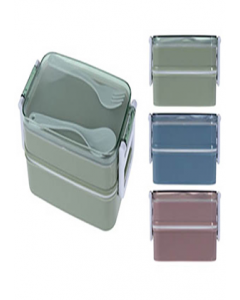 18x10cm Assorted Color Lunch Box Set (Each)