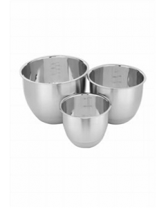 Stainless Steel Finish Round Mixing Bowl (Each)
