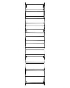 Black Metal 36 Pair Over The Door Shoe Rack (Each)