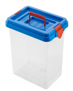 3.17 gal. Blue Lid Plastic Storage Box (Each)