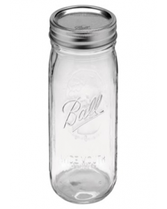 1 qrt. Transparent Glass Mason Jar (Each)