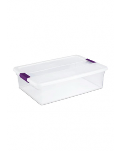 32 qt. Clear Plastic Storage Box (Each)