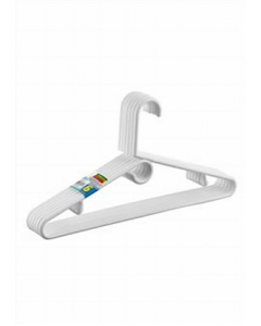 44 cm. White Plastic Hanger (Each)