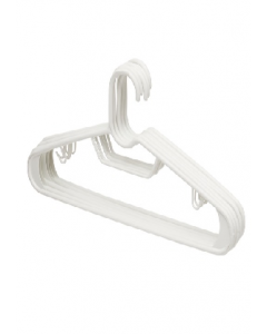 White Plastic Clothes Hanger (Each)