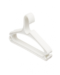 White Plastic Clothes Hanger (Each)