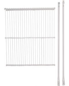 12 in. X 24 in. White Metal Wire Shelf Kit (Each)