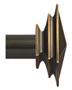 28-48 in. Decorative Arts Bronze Curtain Rod (Each)