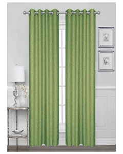 Solid Blackout Grommet Curtain 54 in. x 84 in. Green Soho (Each)