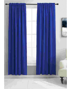 84 in. Royal Blue Window Curtain (Each)