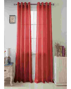 84 in. Red Window Curtain (Each)