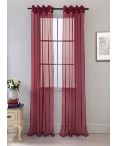 84 in. Burgundy Window Curtain (Each)