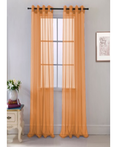 84 in. Orange Window Curtain (Each)