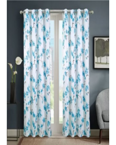 90 in. Teal Window Curtain (Each)