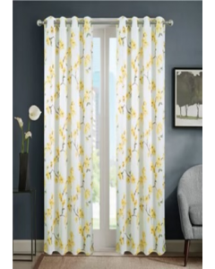 90 in. Yellow Window Curtain (Each)