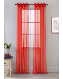 84 in. Red Window Curtain (Each)