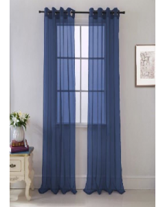 Cara Curtain 90" Navy (Each)