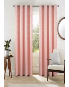 84" Blush Jansen Rubber Blackout Grommet Panel Curtain (Each)