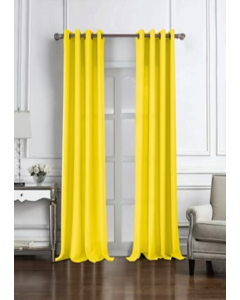 90" Yellow Cole Textured Grommet Panel Curtain (Each)