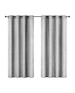 54 in. X 84 in. Grey Window Curtain (Each)