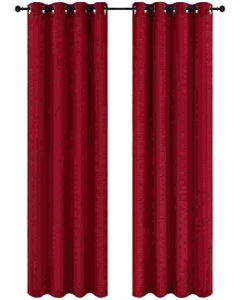 54 in. X 84 in. Red Window Curtain (Each)