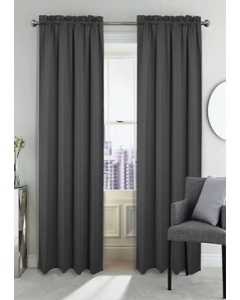 84 in. Charcoal Blackout Window Curtain (Each)