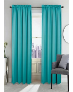 84 in. Turquoise Blackout Window Curtain (Each)
