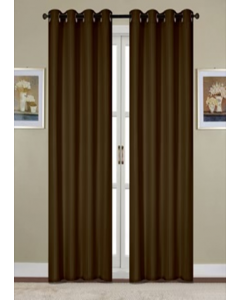 84 in. Chocolate Blackout Window Curtain (Each)