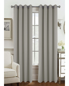 84 in. Silver Blackout Window Curtain (Each)