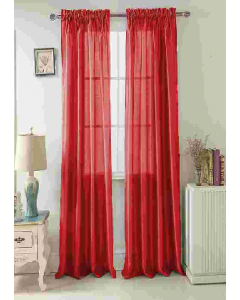 84 in. Red Window Curtain (Each)