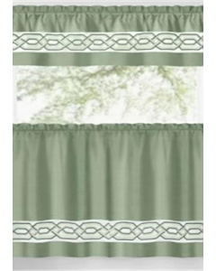 Green Kitchen Window Curtain (Each)