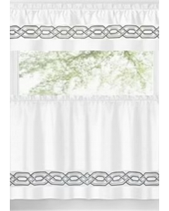 White Kitchen Window Curtain (Each)