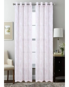 84 in. Pink Grommet Window Curtain (Each)