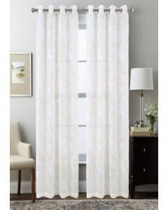 84 in. Taupe Grommet Window Curtain (Each)