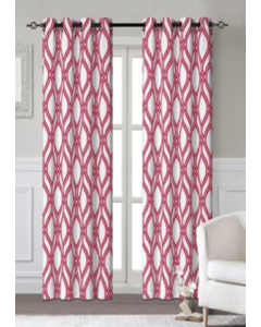 84 in. Red Grommet Window Curtain (Each)