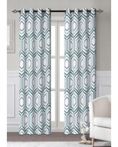 84 in. Green Grommet Window Curtain (Each)