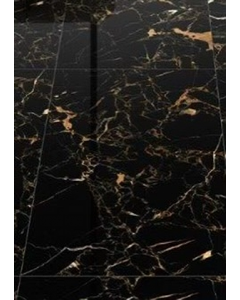 Black 24 in. X 48 in. High Gloss Porcelain Tile (Each)