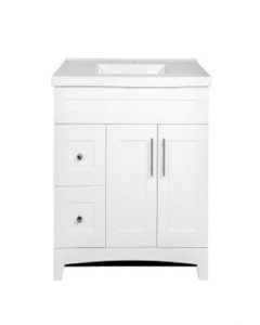 36" White Shaker Door & Drawer Vanity Combo (Each)