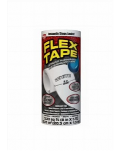 8 in. X 5 ft. White Rubberized Flex Tape (Each)