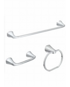 Chrome Finish Bathroom Accessory Kit (Each)