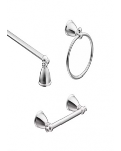Chrome Finish Bathroom Accessories Set (Each)