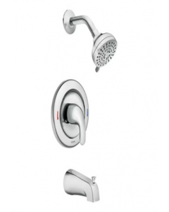 Chrome Finish Washer Less Single Curve Lever Handle Bath And Shower Faucet (Each)