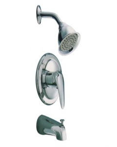 Chrome Finish Washer Less Single Lever Bath And Shower Faucet (Each)