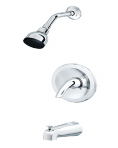 Chrome Finish Single Lever Handle Bath & Shower Faucet (Each)