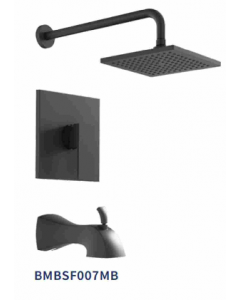 Black Single Lever Tub & Shower Faucet (Each)