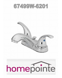 4 in. Chrome Finish Washer Less Double Handle Lavatory Faucet (Each)