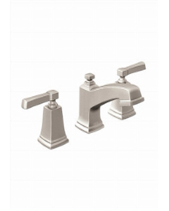 Spot Resist Brushed Nickel Two Handle Low Arc Faucet (Each)