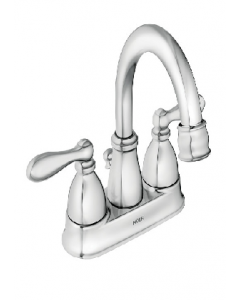 4 in. Chrome Finish Washer Less Double Handle Lavatory Faucet (Each)