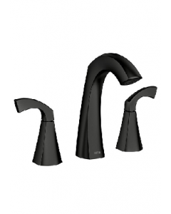 8 in. Matte Black Finish Washerless Double Handle Lavatory Faucet (Each)