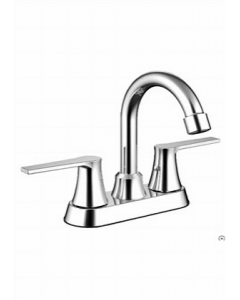 4 in. Chrome Finish Double Handle Lavatory Faucet (Each)